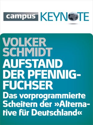 cover image of Aufstand der Pfennigfuchser